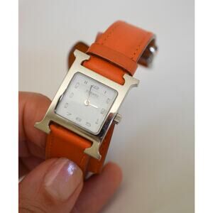 Hermes H Watch Double Tour Band With Box
